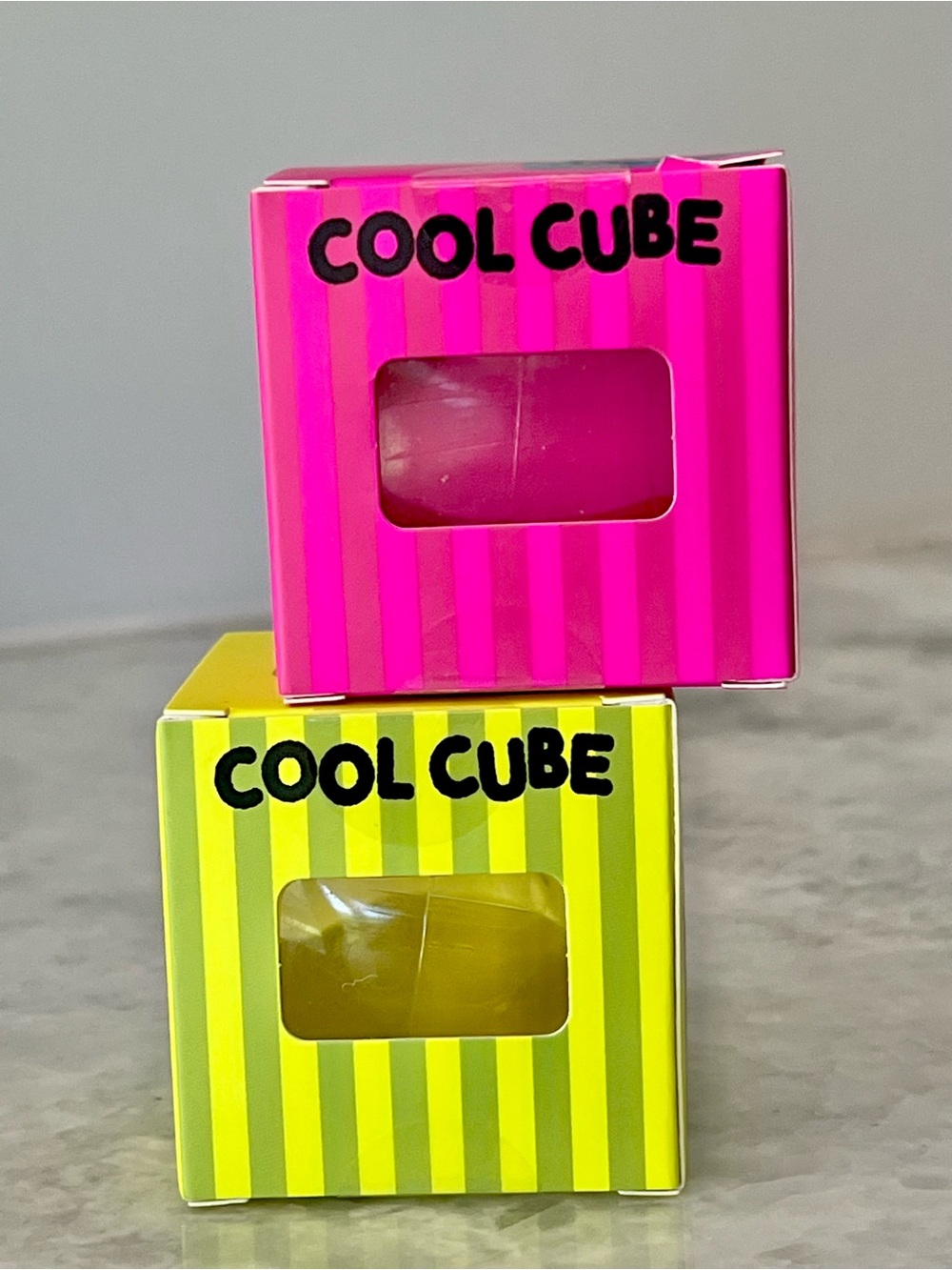 NEW J’adore COOL CUBE Pink & Yellow Squishy Toys SET IF 2!